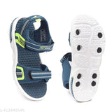 Synthetic trendy sandals for kids aged 5-12 years, print net pattern, velcro fastening - Indian origin, perfect for active little ones