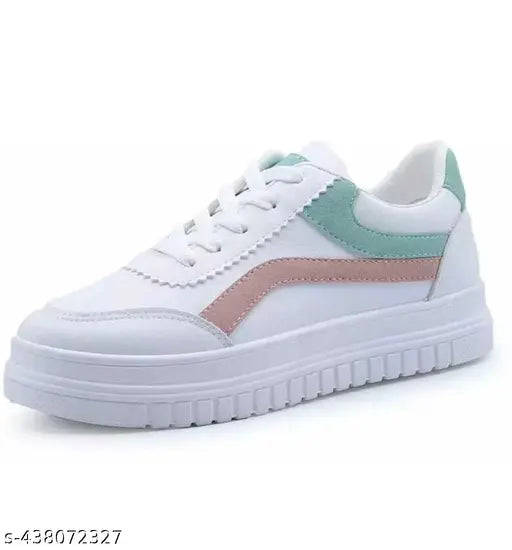 Synthetic & rubber colorblocked Sky Casual Sneakers for girls, breathable & supportive, size 3-8