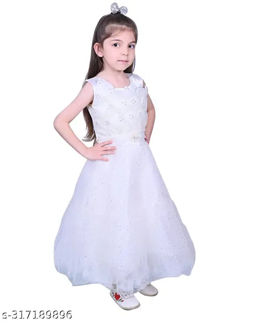 Grinning cotton sleeveless party dress for kids, vibrant and stylish