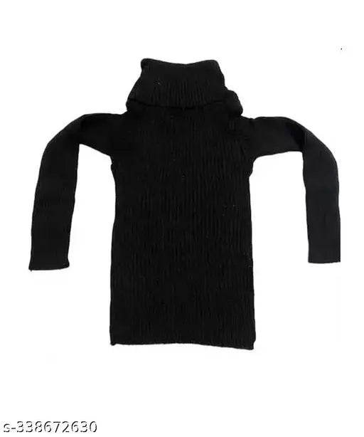 Woolen high neck sweaters for baby boys and girls (solid), combo pack of 3 for winter warmth