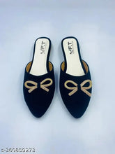 Attractive velvet women's ballerinas in slip-on design, Indian origin