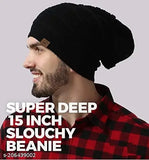 Black woolen beanie cap, trendy, unisex, warm, perfect for winter, made in India