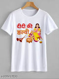 Yellow printed polyester Haldi Ceremony t-shirts, short sleeves, available in S-XXL