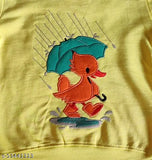 Pink, yellow, and charm pink loopknit sweatshirt with applique work, made of soft 100% cotton. Ideal for any occasion, this round neck, long sleeve sweatshirt is comfortable to wear. (74cm) - 9/12 M, (80cm) - 12/18 M, (86cm) - 18/24 M, (92cm) - 24/36 M sizes available