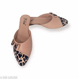 Pink synthetic slip-on colorblocked ballerina sandals by Fiia Women Fashion Bellies, ideal for everyday wear (IND-4, IND-5, IND-6) from India