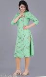 Rayon printed trendy feeding zip maternity kurta with three-quarter sleeves, ideal for expectant mothers in sizes M, L, XL, XXL