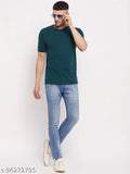 Indian-origin, cotton blend, solid half sleeves t-shirt for men, XXL size