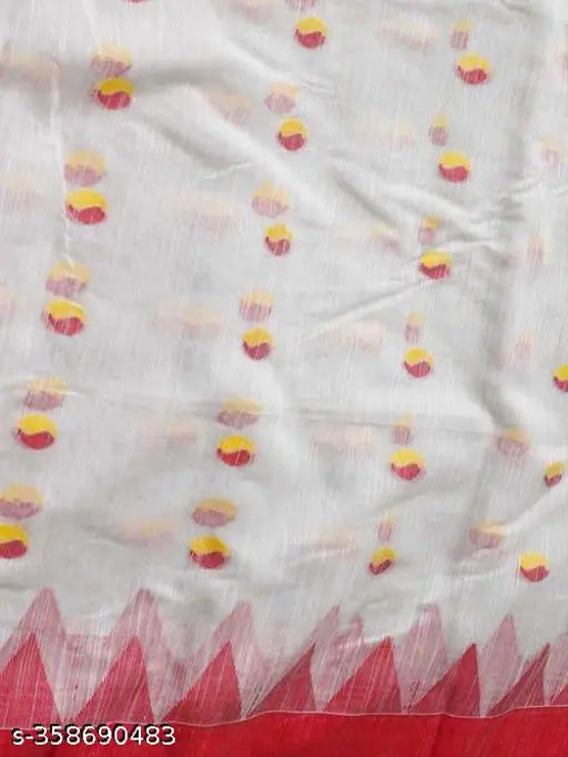 Premium cotton silk saree & running blouse, handloom woven in India