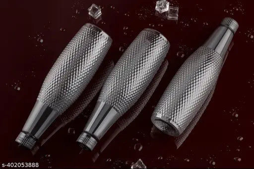 Black plastic NORVIUM 1L premium water bottles for school, college, office (pack of 6)