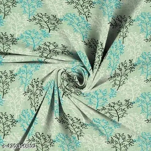 Glace cotton double bed sheets set, soft and attractive botanical-patterned fitted bedsheet with two pillow covers (72x78x8)
