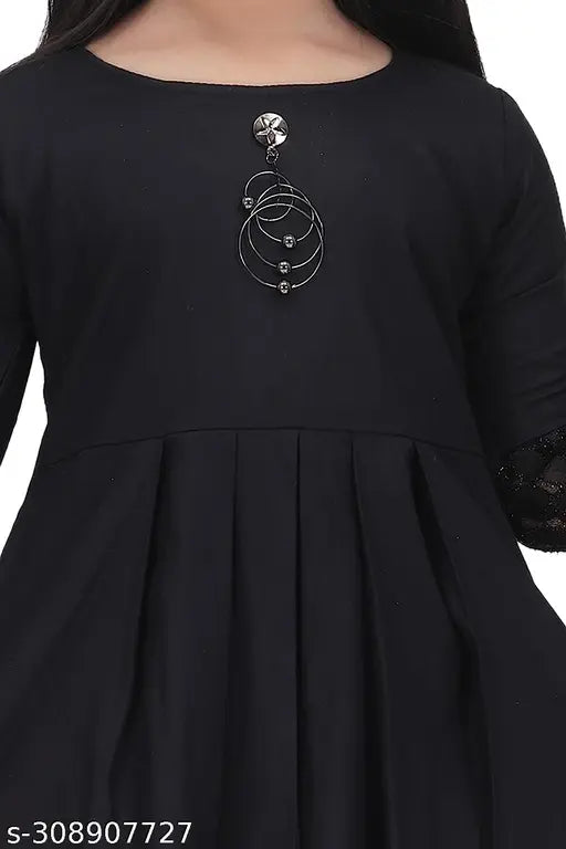 Rayon printed round neck kurta with dhoti pant for kids, Indian ethnic wear in solid pattern
