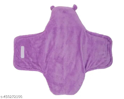 Lightweight fur solid print CTMKIDS AC baby wrapper (66x66 CM), perfect for AC rooms, ultra-soft fleece blanket