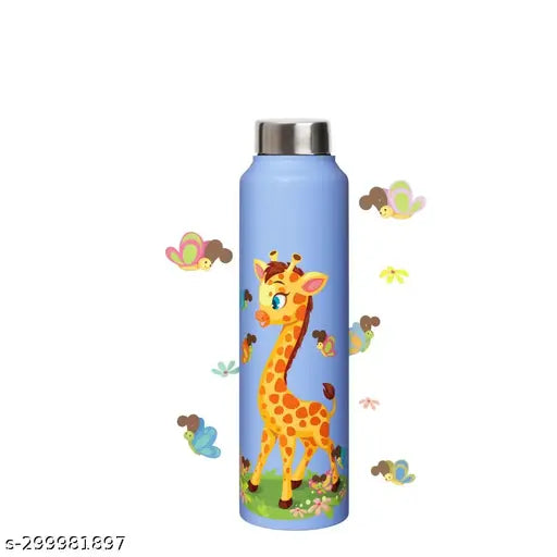 Stainless Steel Multicolor Water Bottle 1000ML - Leak-proof, perfect for fridge, school, gym, home, office use for boys, girls, and kids (India)
