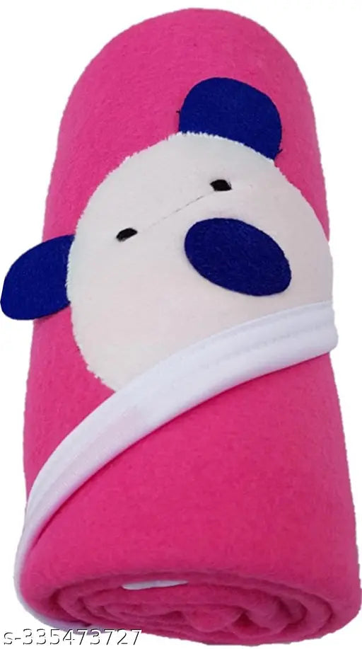 Aakriti microfiber hooded baby blankets for newborns 0-6 months, set of 2 with safety features, ultra soft fabric