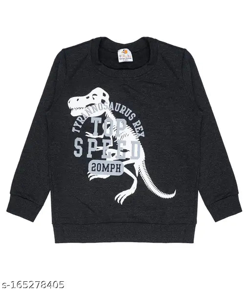 9 Tailed Fox Boys Printed Cotton Sweatshirt, vibrant design for kids aged 2-12