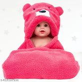 Lightweight microfiber carrot-colored AC blanket for kids (92 x 66 CM), soft and comfortable for baby's skin, multi-useful crib wrap or hooded blanket