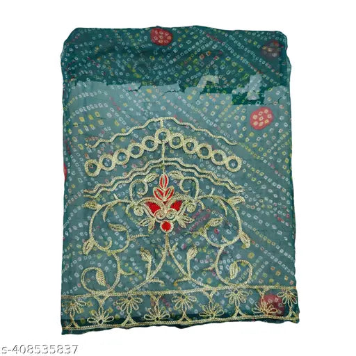 Embroidered Rajputi poshak set in high-quality Georgette, suitable for parties & festivities