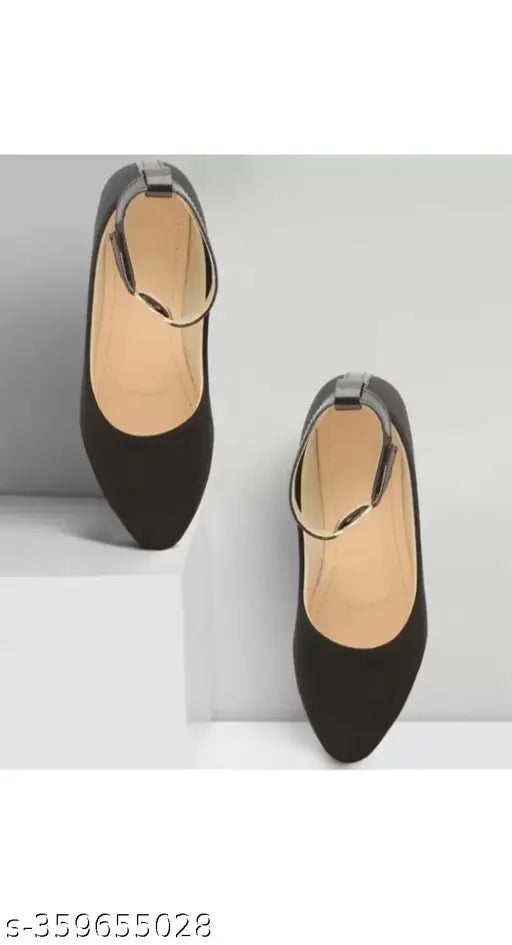 Synthetic leather ballerinas for fashionable flat bellies, buckle detail, perfect for parties and events