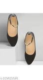 Synthetic leather ballerinas for fashionable flat bellies, buckle detail, perfect for parties and events