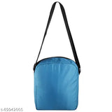 Blue polyester crossbody sling bag, solid pattern, adjustable strap, multipack 1, suitable for multiple occasions