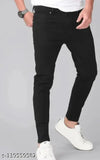 Men's black Cotton Blend Dashing jeans - Stretchable, comfortable fit, versatile style, exceptional value. High-quality black jeans for men under 400 rupees, available in sizes 26, 28, 30, and 32 (waist 28/30/32, length 39 in, hip 30/32/34). Made in India