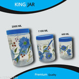 Airtight plastic storage container set for spices, dry fruits, cereals, snacks & rice - 400ml, 600ml, 600ml, 1100ml, 1500ml, 2000ml, Indian-made Aone quality