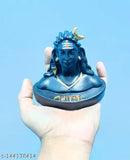 Adiyogi Resin Statue for Car Dashboard, miniature spiritual idol for home and office, made in India (15cm x 11cm x 5cm)