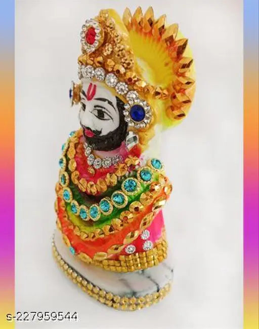 Krishna resin idol, Radium Unbreakable Khaatu Shyam Baba Vastu figurine for home, office, or bungalow decor