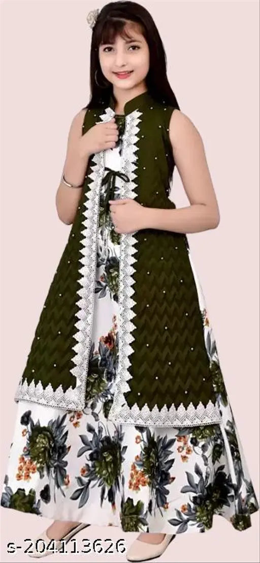 Girl's 3-10 years Indian clothing set: Princess Classy Girls top & bottom sets for age 3-4, 4-5, 5-6, 6-7, 7-8, 8-9, 9-10 years