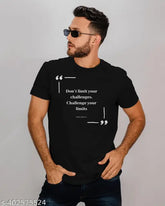 Printed cotton short sleeve shirt DONT LIMIT UR CHALLANGE, size S for chest 36in and length 24in