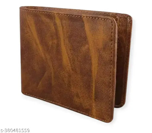 Trendy HRF STAR PU leather wallet, dual zip pockets, 5 card slots, 2 currency compartments - high-quality accessory for stylish storage