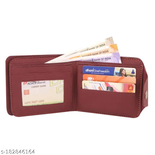 Textured faux leather wallet, 5 compartments, free size, made in India