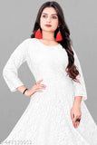 Net three-quarter sleeve Jivika Pretty Kurtis, self-designed Indian fashion wear