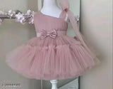 Printed net frock for girls (0-3 Months - 18-24 Months), Indian origin, stylish and elegant baby fashion