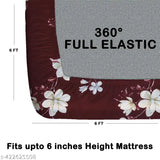 Microfiber floral fitted double bedsheet set, includes 2 pillow covers, adds color and style to your bedroom, made from 100% cotton for comfort and durability