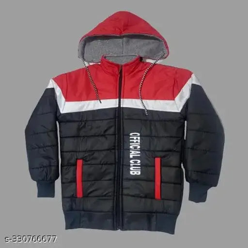 Colorblocked wool boys jacket from India, perfect for trendy kids aged 0-8 years