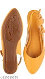 Yellow synthetic ballerina sandals by Laxmi trace, perfect for women's stylish parties and comfortable wear