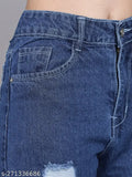 Solid cotton slim fit jeans M MODDY Damage, men's denimwear for damage-resistant style