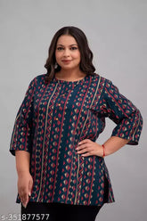 Green, red, yellow rayon kurti top/tunic for women - stylish, comfortable, versatile