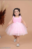 Pink embellished net frock, 12-18 months, comfortable partywear, Indian origin