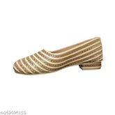 Synthetic Ballerinas for Wedding & Anniversary parties, embellished design in various sizes (IND-3 to IND-9), origin India