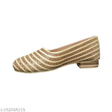 Synthetic Ballerinas for Wedding & Anniversary parties, embellished design in various sizes (IND-3 to IND-9), origin India