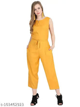 Solid poly crepe sleeveless jumb suit for regular wear, Indian-made clothing on hanger