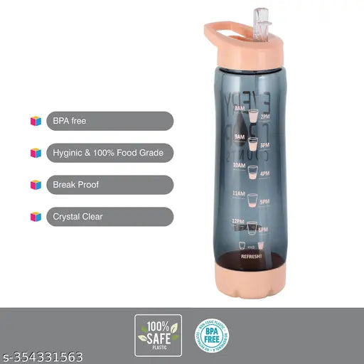 Peach Oreo sipper water bottle 900ML - eco-friendly, leak-proof, gym and school hydration solution (India)