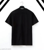 Black cotton smile emoji printed men's t-shirt, daily wear for summer. Breathable, soft, and fun design." (123 characters)