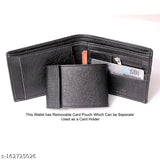 Trendy leather wallet, solid net, 5 compartments, ideal for gifting, luxury accessory