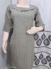 Yellow woolen kurti for winter, three-quarter sleeves, printed combo. Women's casual, formal or daily wear fashion