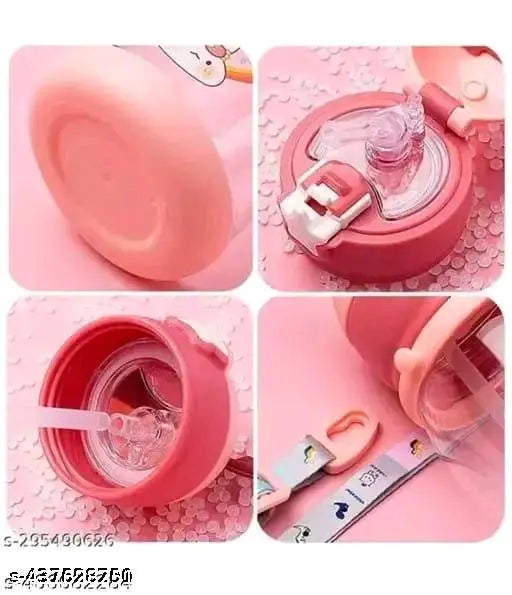 Multicolor water bottle set for kids (600 ml each), leak-proof and BPA-free, perfect for school, gym, or sports