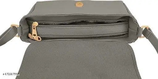 PU two-compartment bag, solid net free size handbag from Indian brand RB Fashion