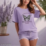 Cotton over-size Babe printed T-shirt, loose fit, off-shoulder design - India